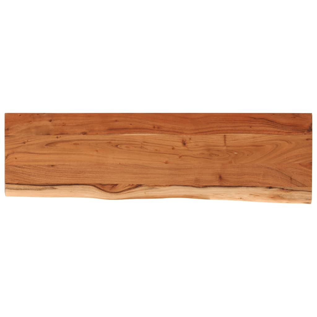 Ράφι Επιτοίχιο Ορθ. Live Edge 110x30x3,8 εκ. Μασίφ Ξύλο Ακακίας