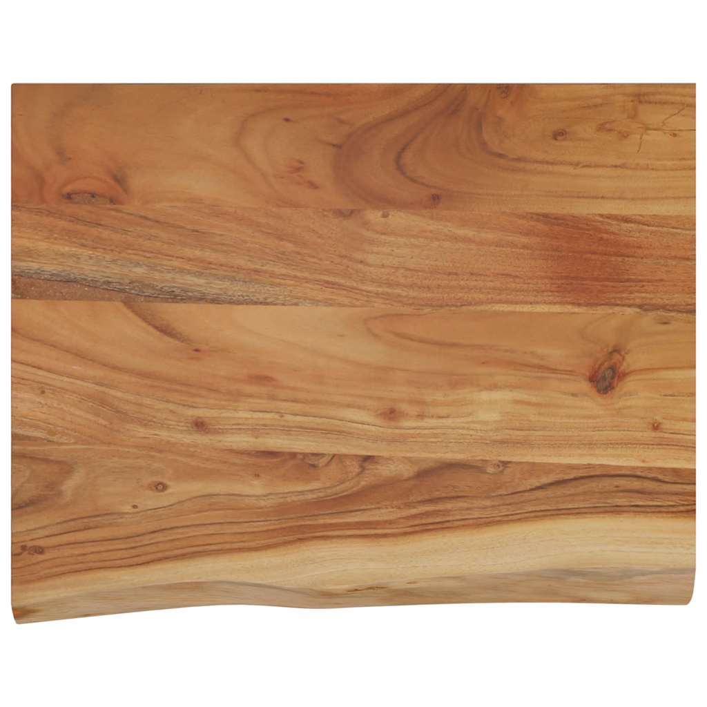 Ράφι Επιτοίχιο Ορθ. Live Edge 50x40x3,8 εκ. Μασίφ Ξύλο Ακακίας