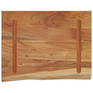 Ράφι Επιτοίχιο Ορθ. Live Edge 50x40x3,8 εκ. Μασίφ Ξύλο Ακακίας