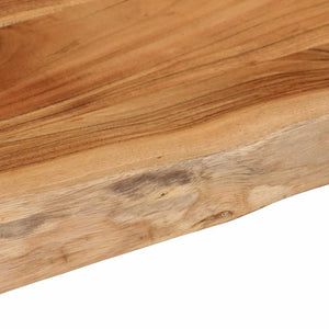 Ράφι Επιτοίχιο Ορθ. Live Edge 50x40x3,8 εκ. Μασίφ Ξύλο Ακακίας