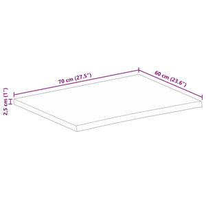 Επιφάνεια Τραπεζιού 70x60x2,5 εκ. Live Edge Μασίφ Ξύλο Μάνγκο - Pakobazaar
