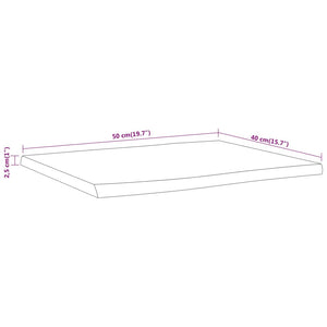 Επιφάνεια Τραπεζιού Ορθογώνια 50x40x2,5 εκ. Μασίφ Ξύλο Ακακίας - Pakobazaar