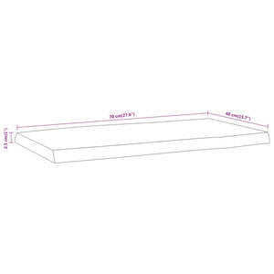Επιφάνεια Τραπεζιού Ορθογώνια 70x40x2,5 εκ. Μασίφ Ξύλο Ακακίας