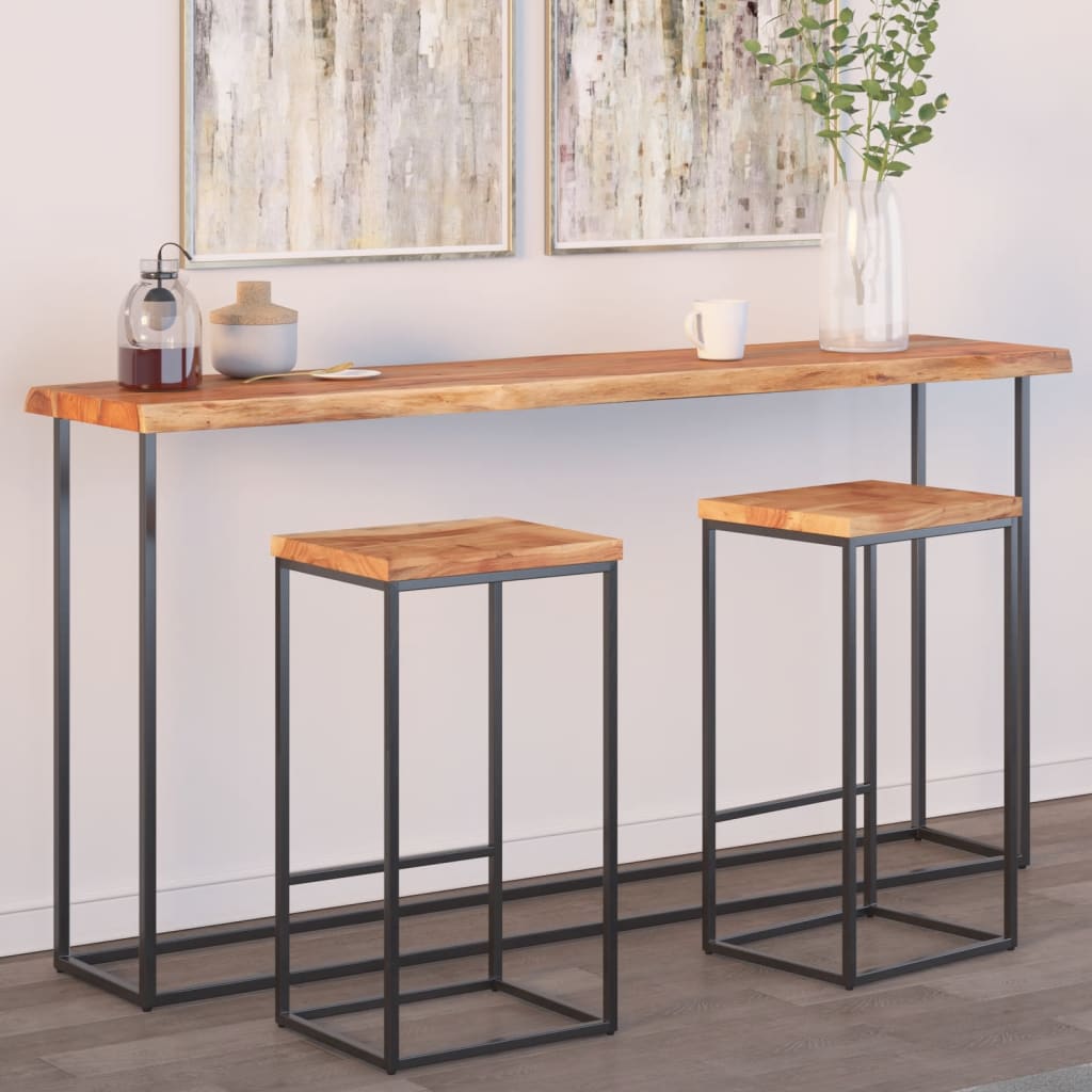 Επιφάνεια Τραπεζιού Ορθογώνια 160x40x2,5εκ. Μασίφ Ξύλο Ακακίας - Pakobazaar