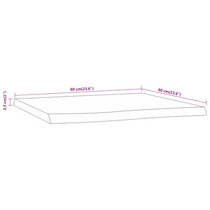 Επιφάνεια Τραπεζιού Τετράγωνη 60x60x2,5 εκ. Μασίφ Ξύλο Ακακίας