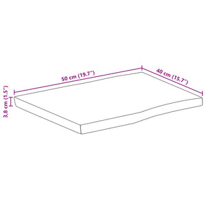 Επιφάνεια Τραπεζιού Ορθογώνια 50x40x3,8 εκ. Μασίφ Ξύλο Ακακίας