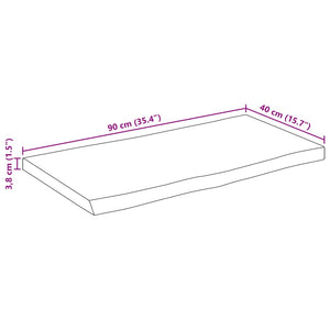 Επιφάνεια Τραπεζιού Ορθογώνια 90x40x3,8 εκ. Μασίφ Ξύλο Ακακίας