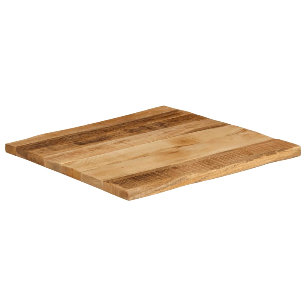 Επιφάνεια Τραπεζιού 80x80x2,5 εκ. Live Edge Μασίφ Ξύλο Μάνγκο