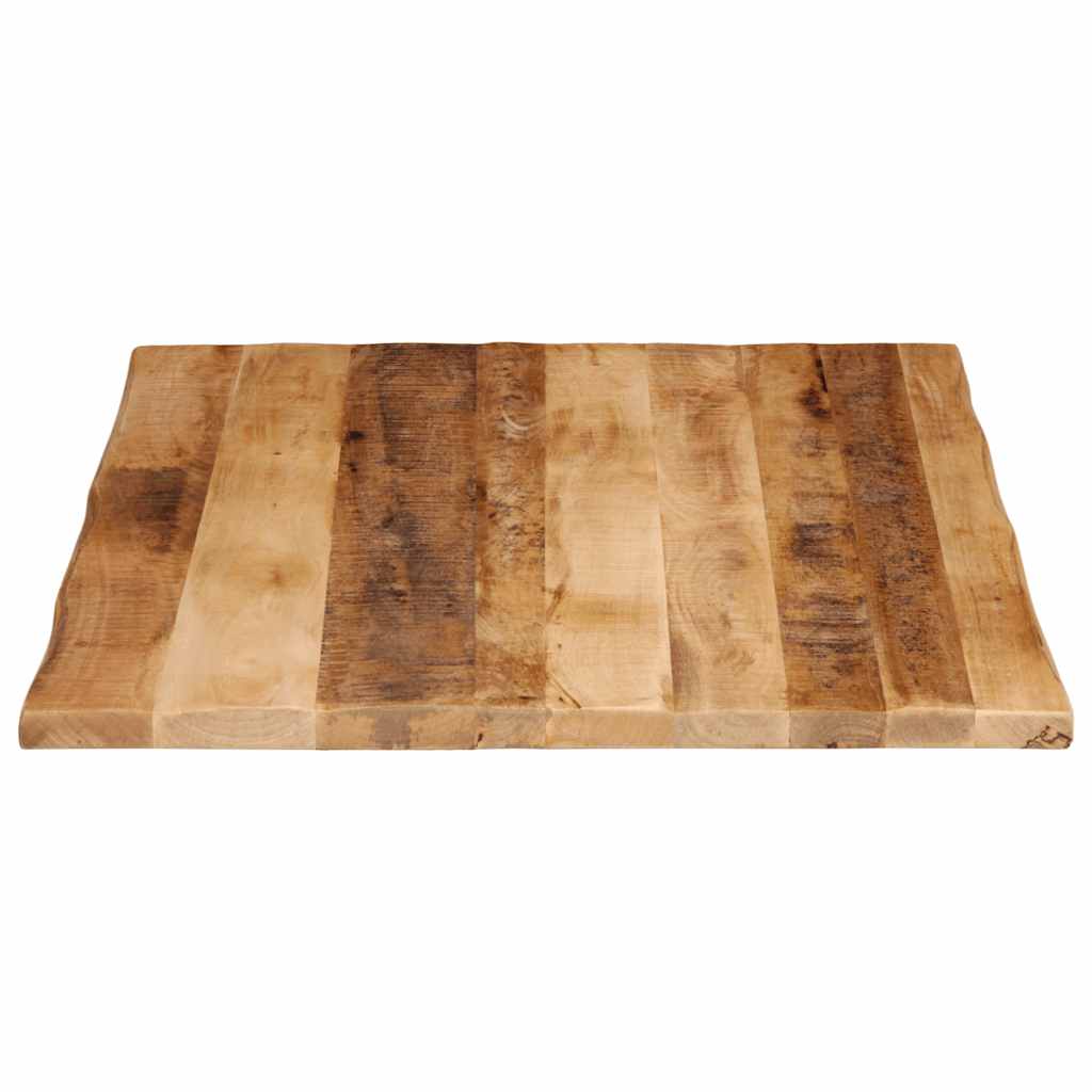 Επιφάνεια Τραπεζιού Live Edge 100x80x3,8 εκ. από Μασίφ Ξύλο Ακατέργαστου Μάνγκο - Pakobazaar