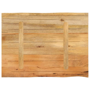 Επιφάνεια Τραπεζιού 80x60x2,5 εκ. Live Edge Μασίφ Ξύλο Μάνγκο - Pakobazaar