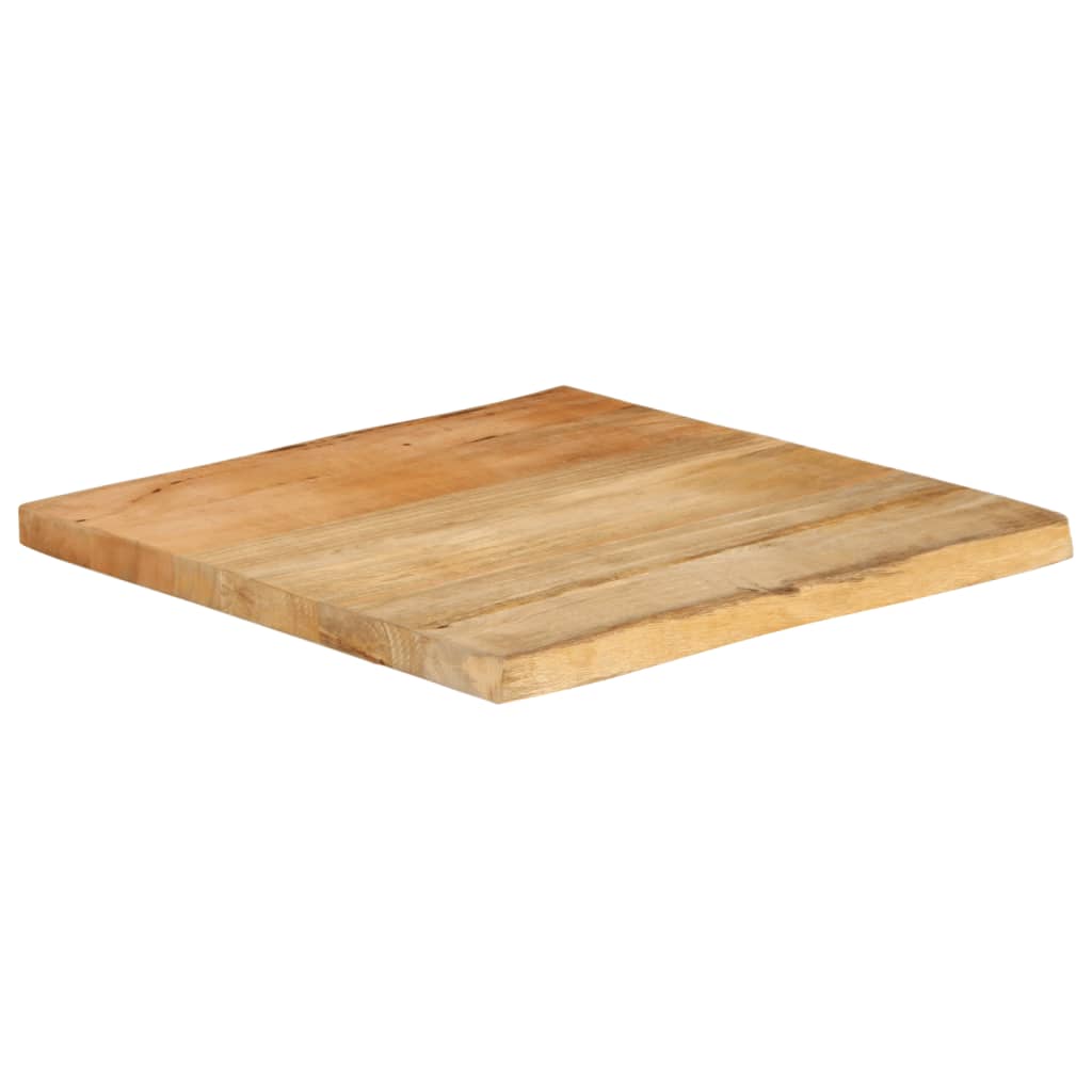 Επιφάνεια Τραπεζιού 80x80x3,8 εκ. Live Edge Μασίφ Ξύλο Μάνγκο - Pakobazaar