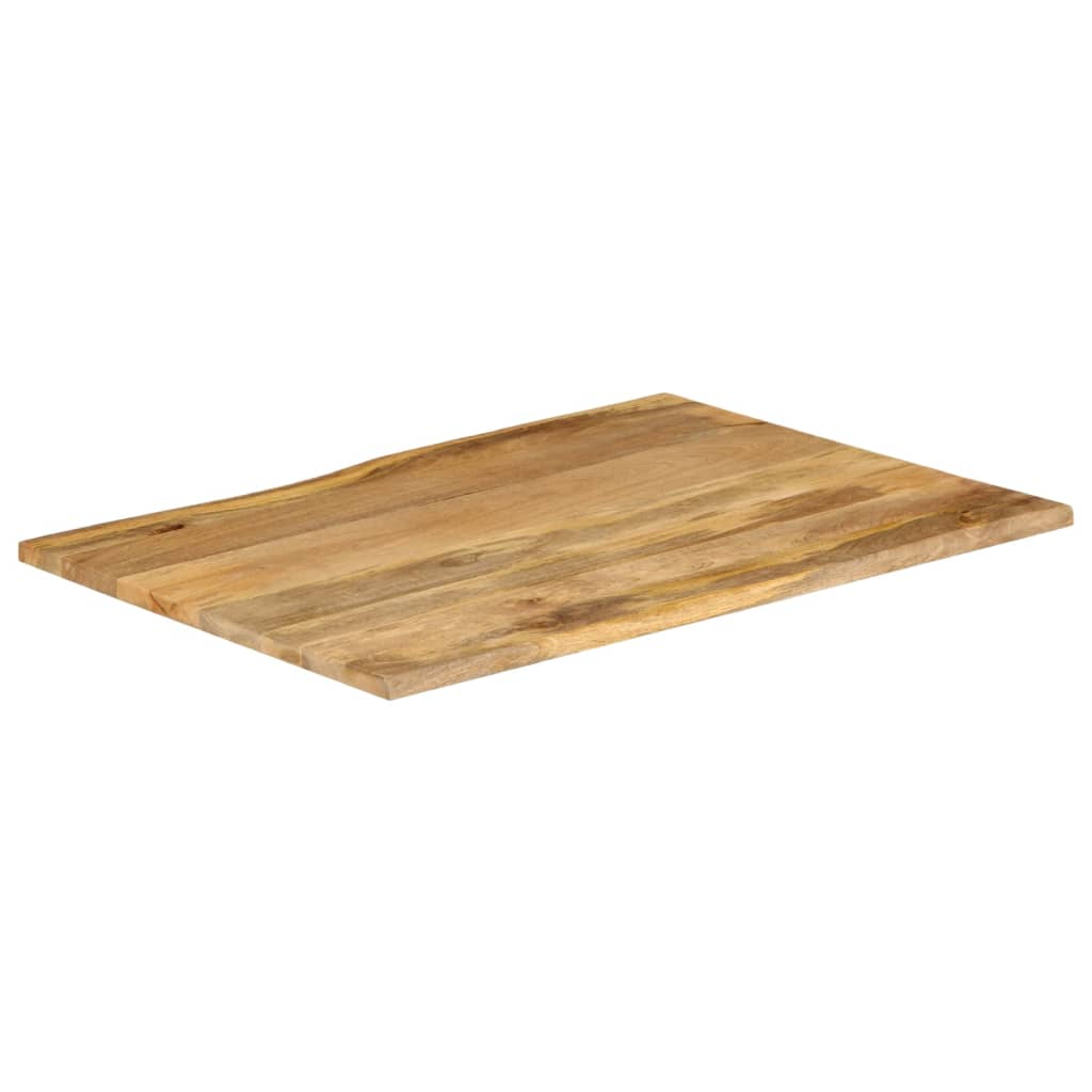 Επιφάνεια Τραπεζιού 100x80x3,8 εκ. Live Edge Μασίφ Ξύλο Μάνγκο - Pakobazaar