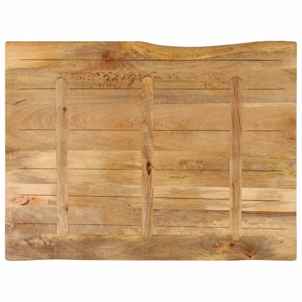 Επιφάνεια Τραπεζιού 100x80x3,8 εκ. Live Edge Μασίφ Ξύλο Μάνγκο - Pakobazaar