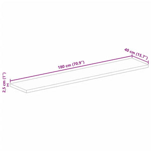 Επιφάνεια Τραπεζιού Ορθογώνια 180x40x2,5 εκ. Μασίφ Ξύλο Ακακίας