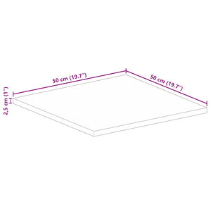 Επιφάνεια Τραπεζιού Τετράγωνη 50x50x2,5 εκ. Μασίφ Ξύλο Ακακίας