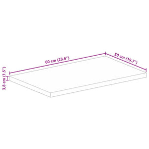 Επιφάνεια Τραπεζιού Ορθογώνια 60x50x3,8εκ. Μασίφ Ξύλο Ακακίας - Pakobazaar
