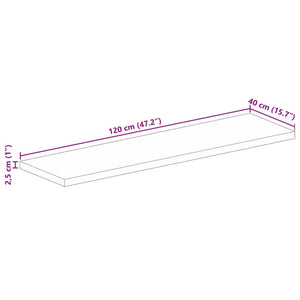 Επιφάνεια Τραπεζιού Ορθογώνια 120x40x2,5 εκ. Ανακυκλωμένο Ξύλο
