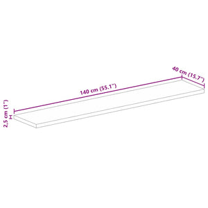 Επιφάνεια Τραπεζιού Ορθογώνια 140x40x2,5 εκ. Ανακυκλωμένο Ξύλο - Pakobazaar