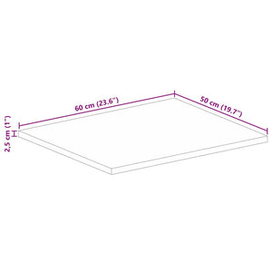 Επιφάνεια Τραπεζιού Ορθογώνια 60x50x2,5 εκ. Ανακυκλωμένο Ξύλο - Pakobazaar