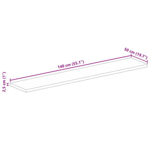 Επιφάνεια Τραπεζιού Ορθογώνια 140x50x2,5εκ. Ανακυκλωμένο Ξύλο