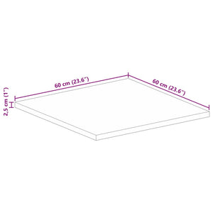 Επιφάνεια Τραπεζιού Τετράγωνη 60x60x2,5 εκ. Ανακυκλωμένο Ξύλο