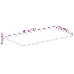 Επιφάνεια Τραπεζιού Ορθογώνια 120x60x1,5 εκ. Ανακυκλωμένο Ξύλο