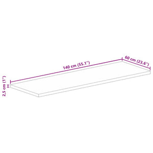 Επιφάνεια Τραπεζιού Ορθογώνια 140x60x2,5 εκ. Ανακυκλωμένο Ξύλο