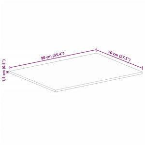 Επιφάνεια Τραπεζιού Ορθογώνια 90x70x1,5 εκ. Ανακυκλωμένο Ξύλο