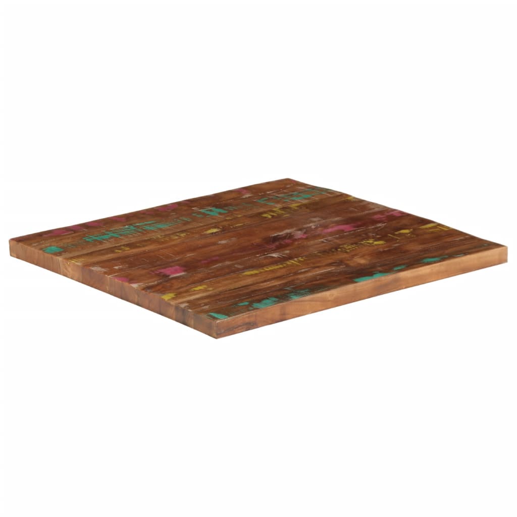 Επιτραπέζιο 80x80x1,5 cm τετράγωνο στερεό ξύλο αναγεννημένο