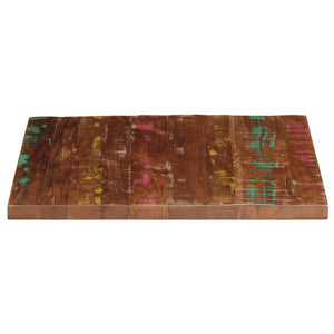 Επιτραπέζιο 80x80x1,5 cm τετράγωνο στερεό ξύλο αναγεννημένο