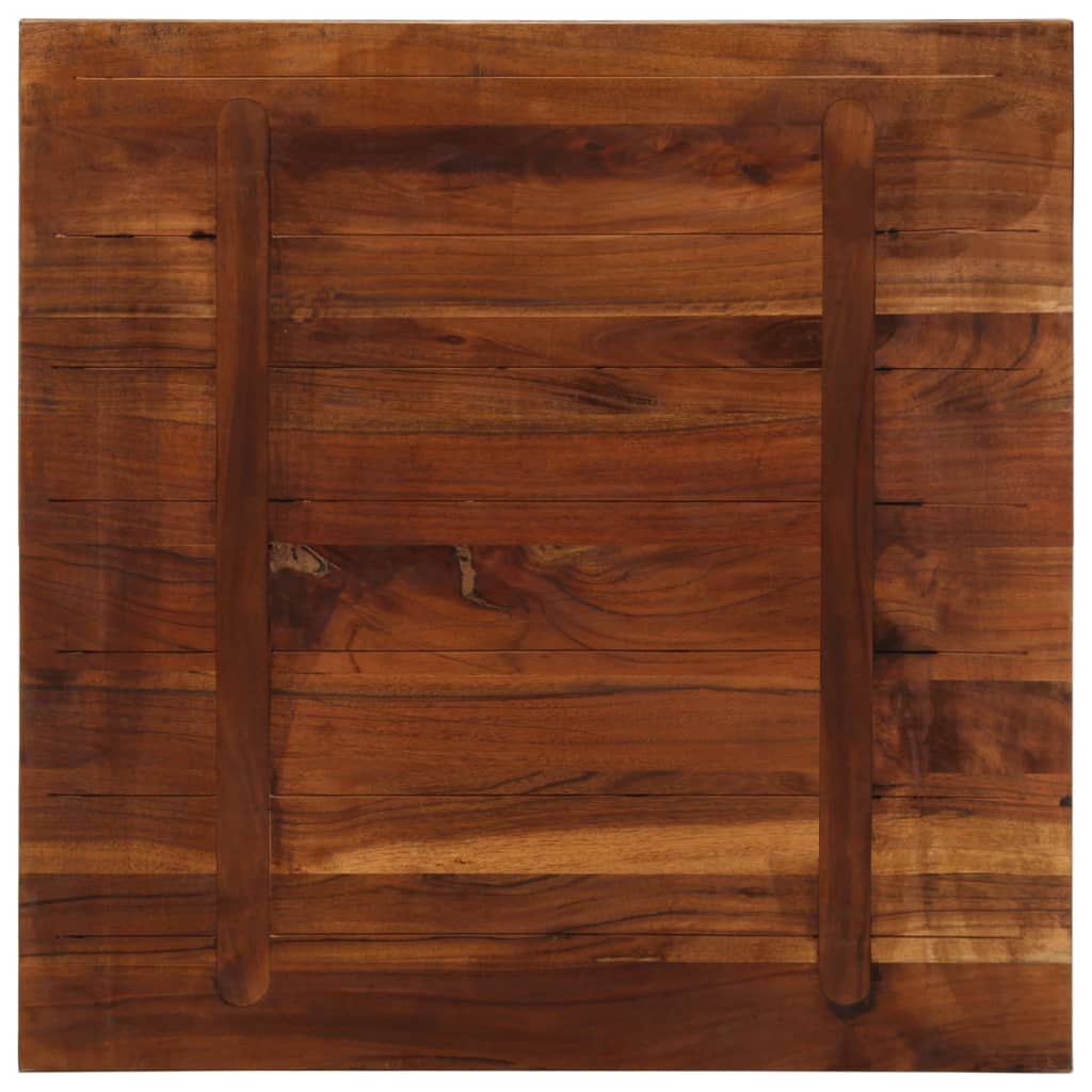Επιτραπέζιο 80x80x1,5 cm τετράγωνο στερεό ξύλο αναγεννημένο
