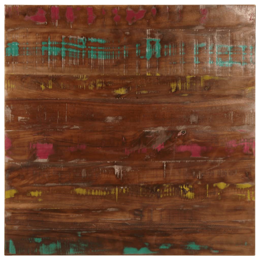Επιτραπέζιο 80x80x2,5 cm Τετράγωνο Μασίφ Ξύλο Ανακυκλωμένο