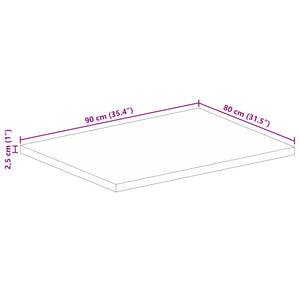 Επιφάνεια Τραπεζιού Ορθογώνια 90x80x2,5 εκ. Ανακυκλωμένο Ξύλο