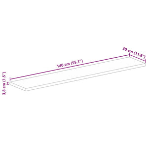 Επιφάνεια Τραπεζιού Ορθογώνια 140x30x3,8 εκ. Ανακυκλωμένο Ξύλο