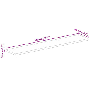 Επιφάνεια Τραπεζιού Ορθογώνια 140x40x3,8 εκ. Ανακυκλωμένο Ξύλο