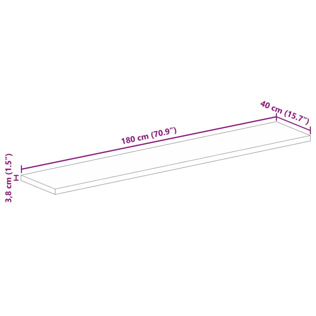Επιφάνεια Τραπεζιού Ορθογώνια 180x40x3,8 εκ. Ανακυκλωμένο Ξύλο