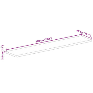 Επιφάνεια Τραπεζιού Ορθογώνια 180x40x3,8 εκ. Ανακυκλωμένο Ξύλο