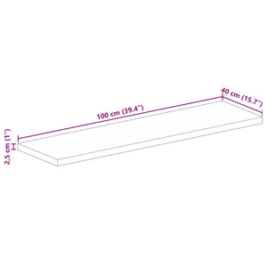 Επιφάνεια Τραπεζιού Ορθογώνια 100x40x2,5 εκ. Ανακυκλωμένο Ξύλο