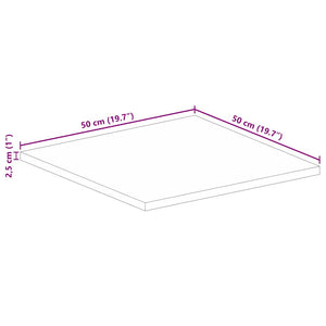 Επιφάνεια Τραπεζιού Τετράγωνη 50x50x2,5 εκ. Ανακυκλωμένο Ξύλο
