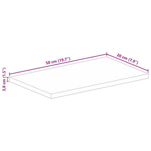 Επιφάνεια Τραπεζιού Ορθογώνια 50x20x3,8 εκ. Ανακυκλωμένο Ξύλο - Pakobazaar