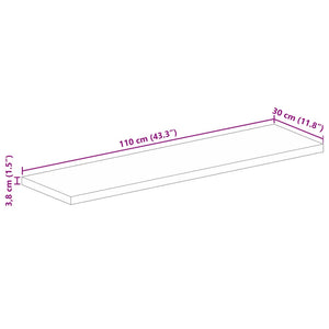 Επιφάνεια Τραπεζιού Ορθογώνια 110x30x3,8 εκ. Ανακυκλωμένο Ξύλο