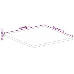Επιφάνεια Τραπεζιού Τετράγωνη 50x50x3,8 εκ. Ανακυκλωμένο Ξύλο - Pakobazaar