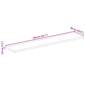 Επιφάνεια Τραπεζιού Ορθογώνια 140x60x3,8 εκ. Ανακυκλωμένο Ξύλο