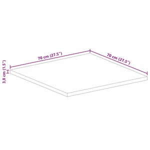 Επιφάνεια Τραπεζιού Τετράγωνη 70x70x3,8 εκ. Ανακυκλωμένο Ξύλο