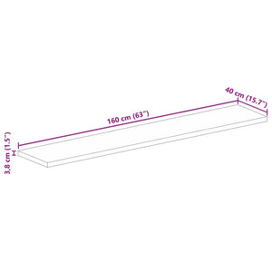 Επιτραπέζια επιφάνεια 160x40x3,8 cm Ορθογώνια από μασίφ