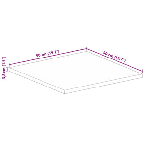 Επιφάνεια Τραπεζιού Τετράγωνη 50x50x3,8 εκ. Μασίφ Ξύλο Μάνγκο