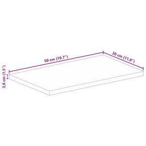 Επιφάνεια Τραπεζιού Ορθογώνια 50x30x3,8 εκ. από Μασίφ Ξύλο Μάνγκο - Pakobazaar