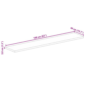 Επιφάνεια Τραπεζιού Ορθογώνια 160x40x3,8 εκ. Μασίφ Ξύλο Μάνγκο