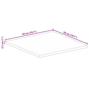 Επιφάνεια Τραπεζιού Τετράγωνη 50x50x2,5 εκ. Μασίφ Ξύλο Μάνγκο - Pakobazaar