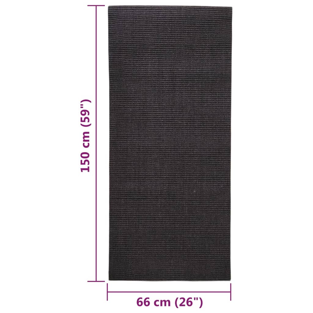 Χαλί για Ονυχοδρόμιο Μαύρο 66 x 150 εκ. από Σιζάλ